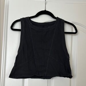 Black Cropped Tank Top